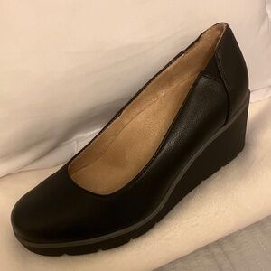 Naturalizer Women's Soul, About Time Wedge in Black Tumbled - Size 7.5 W